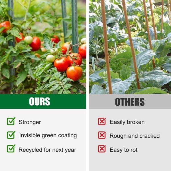 Hot Sales Plastic Adjustable Stakes Metal Tomato Plant Support Trellis Garden Climbing Stake Plant Stick for Garden Supplies