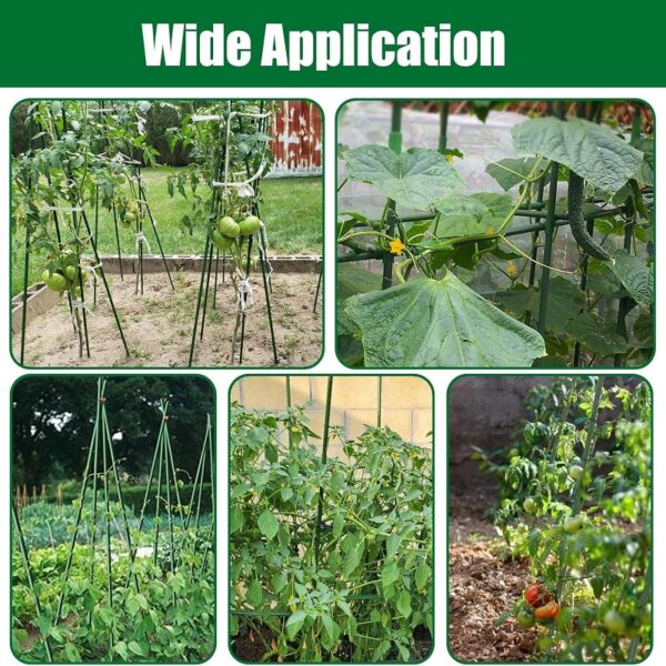 Hot Sales Plastic Adjustable Stakes Metal Tomato Plant Support Trellis Garden Climbing Stake Plant Stick for Garden Supplies
