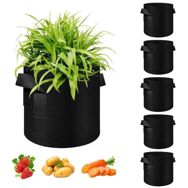 Grow Bags, 300G Thickened Aeration Fabric Pots with Handles, Heavy Duty Cloth Pots for Plants