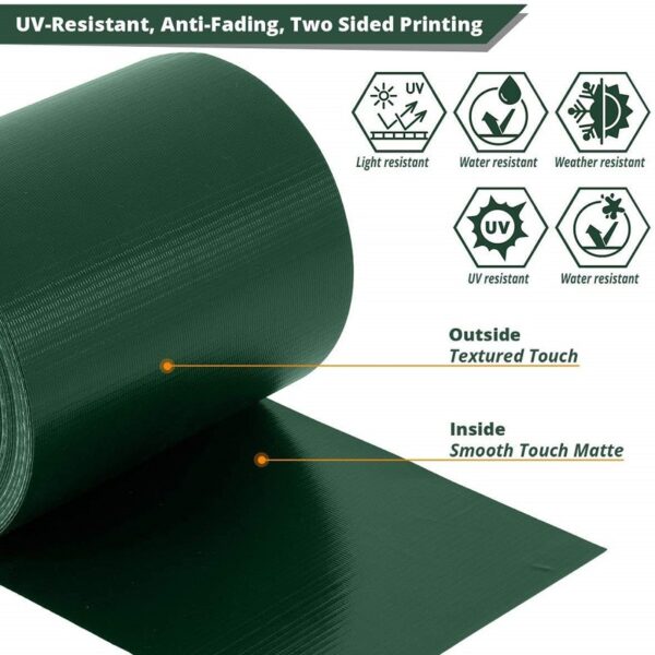 Printing PVC Coated Wire Mesh Fence Privacy Screen Strips 450GSM Fence Tarp for Garden Backyard