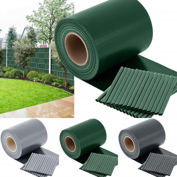 Printing PVC Coated Wire Mesh Fence Privacy Screen Strips 450GSM Fence Tarp for Garden Backyard