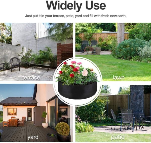 100 Gallon Large Grow Bag, Heavy Duty Fabric Round Raised Garden Bed Planter Pots for Planting Herb Flower Vegetable Potato Plants