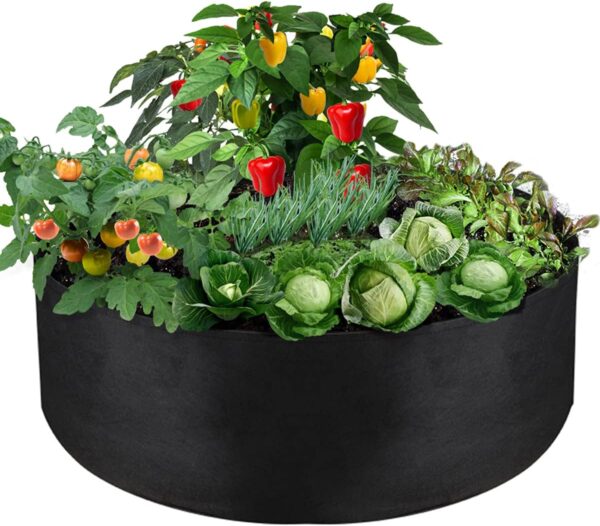 100 Gallon Large Grow Bag, Heavy Duty Fabric Round Raised Garden Bed Planter Pots for Planting Herb Flower Vegetable Potato Plants