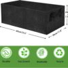 Plant Grow Bags,Breathable Fabric Raised Garden Bed, Heavy Duty Rectangle Growing Pots for Vegetable,Flowers,Fruit/ Flower Planter Containers with Handles