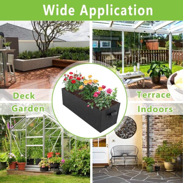 Fabric Raised Garden Bed,Garden Growing Bags with Handle, 3 Grids Breathable Garden Grow Bed Bag Grow Planter Bags Plant Bed for Planting Vegetables, Flowers and Herbs