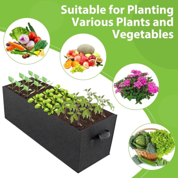 Fabric Raised Garden Bed,Garden Growing Bags with Handle, 3 Grids Breathable Garden Grow Bed Bag Grow Planter Bags Plant Bed for Planting Vegetables, Flowers and Herbs