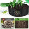 100 Gallon Large Grow Bag, Heavy Duty Fabric Round Raised Garden Bed Planter Pots for Planting Herb Flower Vegetable Potato Plants