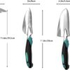 Garden Tool Set, Garden Trowel and Rake, Heavy Duty 3 Piece Gardening Tools, Non-Slip Rubber Grip, Outdoor Hand Tools, Essential
