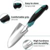 Garden Tool Set, Garden Trowel and Rake, Heavy Duty 3 Piece Gardening Tools, Non-Slip Rubber Grip, Outdoor Hand Tools, Essential