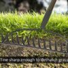 Garden Rake, 5 FT Metal Rake for Lawns Level Head Rakes with Stainless Steel Handle for Loosening Soil
