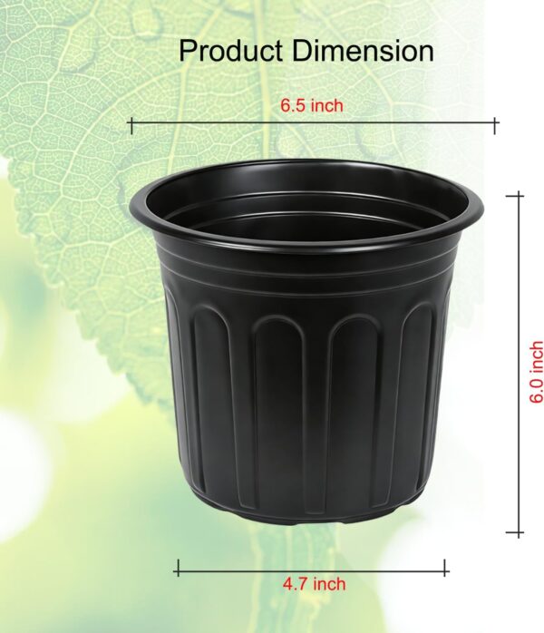 Gallon-S Flexible Plastic Plant Nursery Pots with 10 Pcs Plant Labels, Thickened Soft Seed Starting Container for Seedlings, Vegetables, Succulents and Cuttings