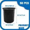 Gallon Plant Nursery Pots,Plastic Seedling Pot with Drainage Holes,Flexible Garden Flower Plant Container for Potting,Succulents,Cuttings,Transplanting,Black