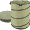 45 Gallon Hard Bottom Collapsible Garden Bag, Collapsible Trash Can for Collecting Weeds or Leaf or Party and Yard Waste