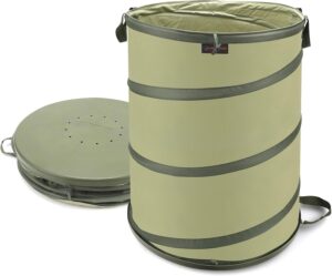 45 Gallon Hard Bottom Collapsible Garden Bag, Collapsible Trash Can for Collecting Weeds or Leaf or Party and Yard Waste