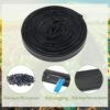 100 ft 5/8" Drip Irrigation Tape Kit Emitter Spacing 6" with 20PCS Drip Tape Connectors and 20PCS Drip Tape Row Ends Automatic Equipment for Garden Irrigation Wall Thickness : 15 mil