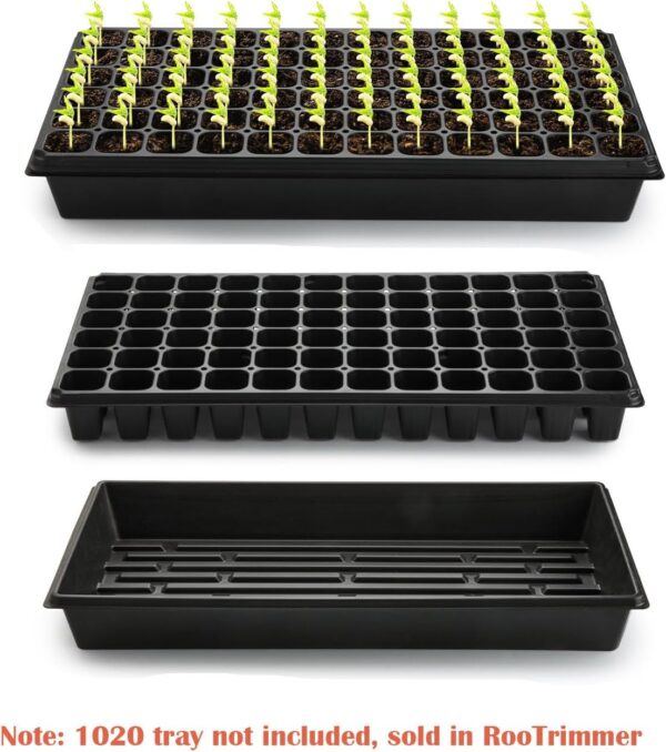 Seed Starter Trays Tray Kits with Dome 72 Cells Plug Trays and 1020 Tray No Holes with 100 Pcs Tags Seed Starter Kit for Nursery Germination Plant Propagation Gardening Greenhouse