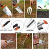 10 PCS Stainless Steel Heavy Duty Gardening Tool Set with Soft Rubberized Non-Slip Ergonomic Handle Storage Tote Bag