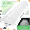 18 x 118 inch Mesh Garden Greenhouse Tunnel Netting Protection Netting Pest Barrier Vegetable Plant Ultra Fine Mesh Cover Fruit Flowers Row Cover for Raised Beds Garden Greenhouse