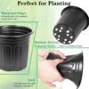 Gallon-S Flexible Plastic Plant Nursery Pots with 10 Pcs Plant Labels, Thickened Soft Seed Starting Container for Seedlings, Vegetables, Succulents and Cuttings