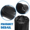 Gallon Plant Nursery Pots,Plastic Seedling Pot with Drainage Holes,Flexible Garden Flower Plant Container for Potting,Succulents,Cuttings,Transplanting,Black