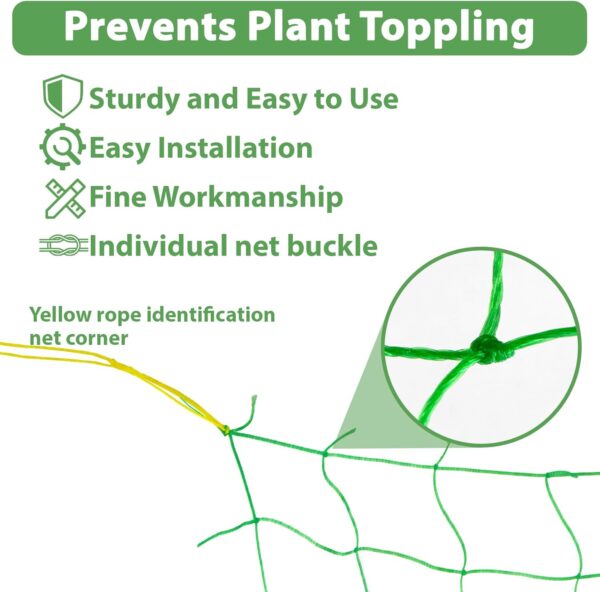Trellis Netting For Climbing Plants - MAQIHAN 2 PCS Garden Trellis Netting Plant Support Netting Heavy Duty Climbing Net Trellis For Cucumber Tomato Grape Vegetable Fruits Bean Climbing Plants Outdoor