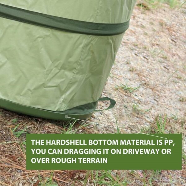 45 Gallon Hard Bottom Collapsible Garden Bag, Collapsible Trash Can for Collecting Weeds or Leaf or Party and Yard Waste