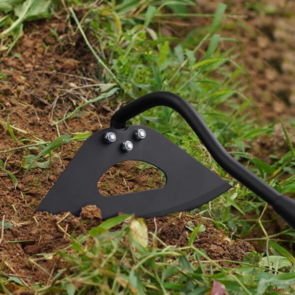 Hoe Garden Tool, Hollow Hoe with 29-85 Inch Long Handle, Adjustable Manual Weeder Heavy Duty Garden Hoe for Weeding, Digging, Hoeing, Cutting and Loosing Soil