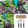 Garden Tool Set, Garden Trowel and Rake, Heavy Duty 3 Piece Gardening Tools, Non-Slip Rubber Grip, Outdoor Hand Tools, Essential