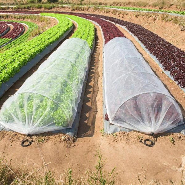 18 x 118 inch Mesh Garden Greenhouse Tunnel Netting Protection Netting Pest Barrier Vegetable Plant Ultra Fine Mesh Cover Fruit Flowers Row Cover for Raised Beds Garden Greenhouse