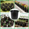 Gallon-S Flexible Plastic Plant Nursery Pots with 10 Pcs Plant Labels, Thickened Soft Seed Starting Container for Seedlings, Vegetables, Succulents and Cuttings