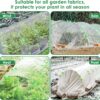 Garden Hoops for Raised Beds, 12 Sets Greenhouse Hoops Grow Tunnel Rust-Free Fiberglass Hoop House Kit, Plant Support Garden Stakes Hoops Frame for Netting Shade Cloth Row Cover Garden Supplies