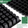 Seed Starter Tray Kits, 10 Pack, Total 400 Cells, Durable Plant Germination Trays with Humidity Vented Domes and Bases, Ideal for Seed Starting, Indoor Gardening and