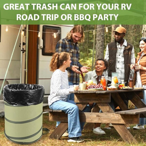 45 Gallon Hard Bottom Collapsible Garden Bag, Collapsible Trash Can for Collecting Weeds or Leaf or Party and Yard Waste