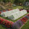 18 x 118 inch Mesh Garden Greenhouse Tunnel Netting Protection Netting Pest Barrier Vegetable Plant Ultra Fine Mesh Cover Fruit Flowers Row Cover for Raised Beds Garden Greenhouse