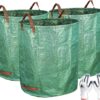 72 Gallon Yard Waste Bags, Reusable Heavy Duty Collapsible Garden Leaf Bags with Plastic Ring, Stand-Up Yard Waste Bin for Leaves, Lawn Debris & Grass Clippings