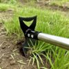 All-steel Dual-purpose Hoe Weeding Shovel Silver/Black Household Garden Taper Rake Steel Hoe