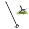 Garden Hoe, 62 Inch Weed Tool, Long Soil Tiller Cultivator, Heavy Duty Metal Stirrup Hoe Weeder Scraper Rake for Flower Beds, Patio, Garden Loosening Soil Weeding Digging