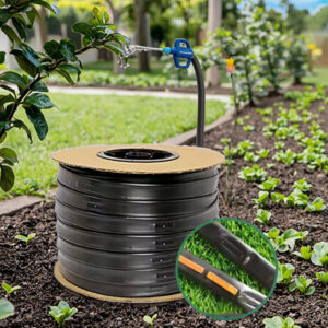 Flexible PE Drip Irrigation Hose 8-Inch Main Water Supply Pipe with Roll Packaging Plastic Dripper Tape