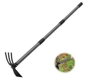 Hoe Garden Tool, 45 Inch Garden Hoe Long Handle for Weeding, Hoe Cultivator 2 in 1 Hand Garden Tools for Gardening Planting