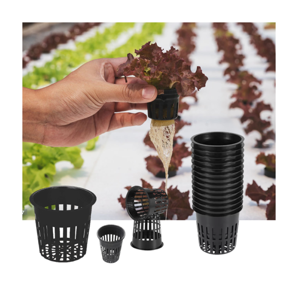Eco-Friendly 1/2/3/4 Inch Plastic Net Pot Home Gardening Hydroponic Mesh Basket Floor Flower Pots & Planters