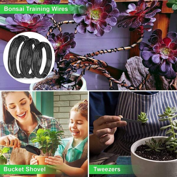Gardening Gifts for Women Trimming Set Pruning Shears Scissors 24 Pcs Bonsai Tree Flower Pot Tools Kit