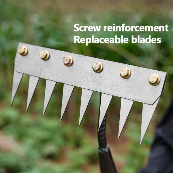 Agricultural Household Manganese Steel Garden Rake Lawn Leveling and Farming Leaf Rake
