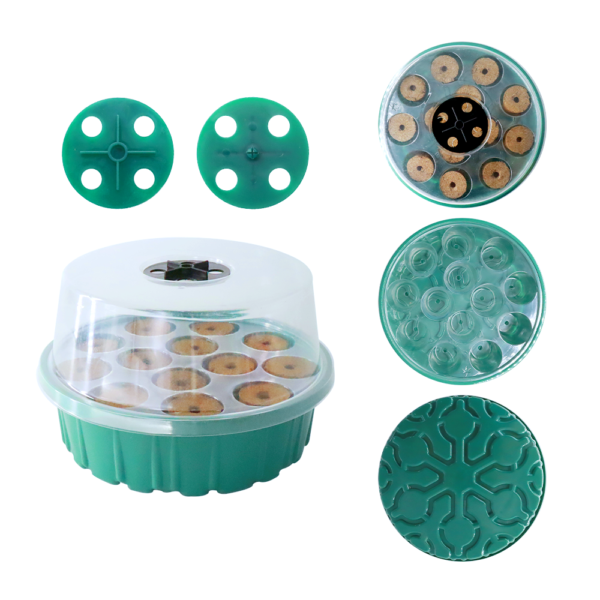 Round and Square Seeding Box 6 Cells 12 Cells 15 Cells 24 Cells for Seedling Nursery for Vegetable and Flowers Seeding