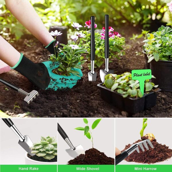Gardening Gifts for Women Trimming Set Pruning Shears Scissors 24 Pcs Bonsai Tree Flower Pot Tools Kit