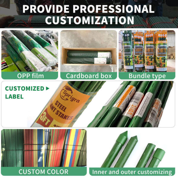 China Factory Supplied Factory Climbing Support Coated Plant Sticks Plastic Tomato Stakes Supermarket Exclusive