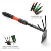 Outdoor Garden Tool Flower Rake PP Handle Three Tooth Rake Dual-use Small Garden Hoe Shovel