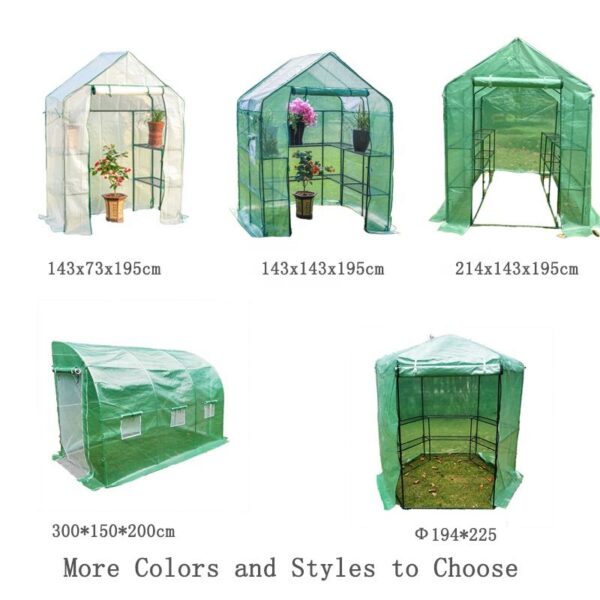 Portable Small Mini Garden Tunnel Green House Plastic Film Home PC Vintage Polytunnel Greenhouse Kits Backyard Greenhouse