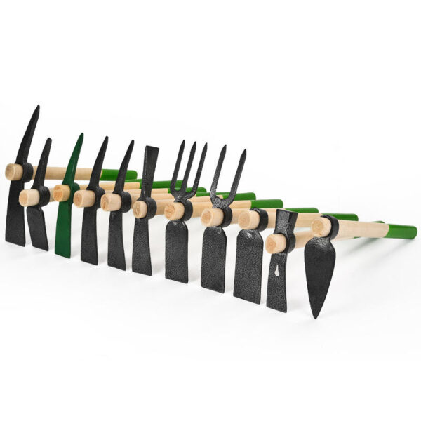 Wooden Handle 2 Prong Carbon Steel Forged Garden Hoe Fork