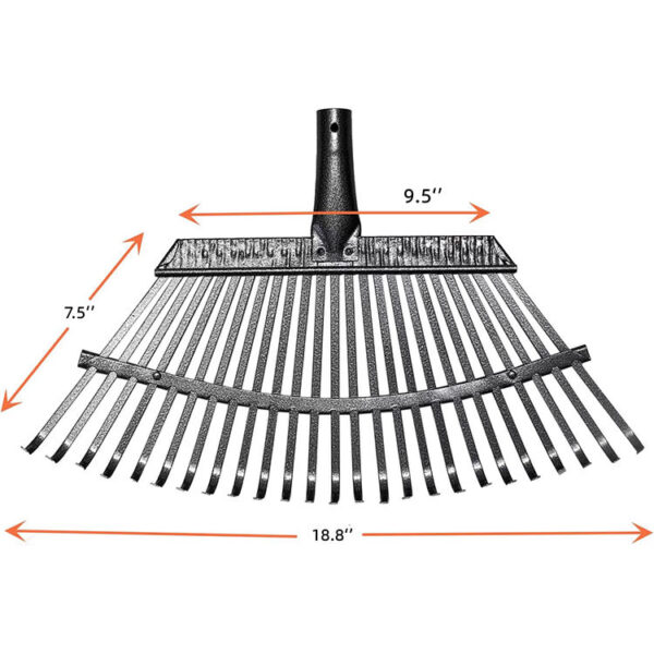 Heavy Duty Garden Rake Adjustable Wide Yard Rake for Lawns and Gardening Carbon Steel Leaf Rake