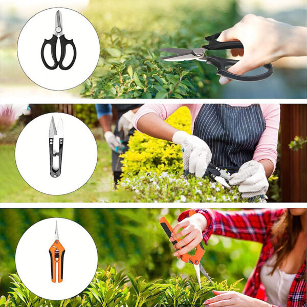 Gardening 20 Pcs Bonsai Tree Tools  for Trimming Storage Pruning Shears Scissors Potting Flower & Planters Set